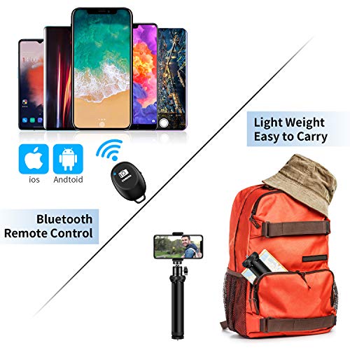 SYOSIN Tripode Movil, Extendable Palo Selfie, Mini Tripode Portátil con Obturador Remoto Bluetooth Compatible con iPhone SE / 11 Pro MAX/XS/XR, Samsung Galaxy, Xiaomi Cámara, GoPro SYOSIN Tripode Movil, Extendable Palo Selfie, Mini Tripode Portátil con Obturador Remoto Bluetooth Compatible con iPhone SE / 11 Pro MAX/XS/XR, Samsung Galaxy, Xiaomi Cámara, GoPro