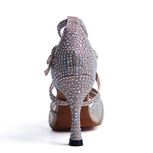 Syrads Zapatos de Baile Latino con pedrería para Mujer Salsa Tango Moderna Bachata Zapatos de Baile de Salón Suela Blanda 1057-01 Syrads Zapatos de Baile Latino con pedrería para Mujer Salsa Tango Moderna Bachata Zapatos de Baile de Salón Suela Blanda 1057-01