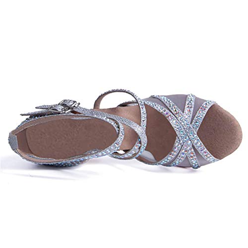 Syrads Zapatos de Baile Latino con pedrería para Mujer Salsa Tango Moderna Bachata Zapatos de Baile de Salón Suela Blanda 1057-1 Syrads Zapatos de Baile Latino con pedrería para Mujer Salsa Tango Moderna Bachata Zapatos de Baile de Salón Suela Blanda 1057-1