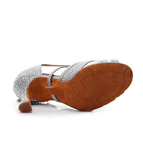 Syrads Zapatos de Baile Latino para Mujer Salsa Tango Bachata Vals con Pedrería Zapatos de Baile de Salón Suela Blanda 1050 Syrads Zapatos de Baile Latino para Mujer Salsa Tango Bachata Vals con Pedrería Zapatos de Baile de Salón Suela Blanda 1050