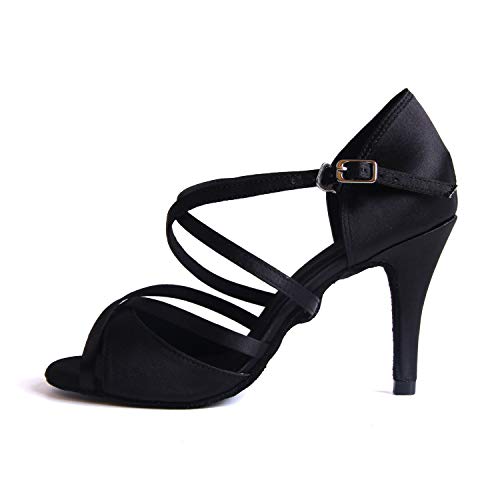 Syrads Zapatos de Baile Latino para Mujer Salsa Tango Bachata Vals Zapatos de Baile de Salón Suela Blanda 1010