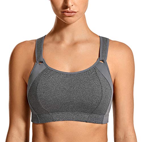 SYROKAN - Sujetador Deportivo de Alto Impacto para Mujer Gris ES:110F (EU 95F)