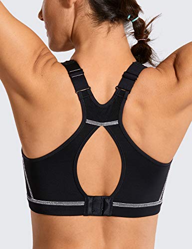 SYROKAN - Sujetador Deportivo Sin Aros Espalda Deportiva para Mujer Negro ES:100C (EU 85C) SYROKAN - Sujetador Deportivo Sin Aros Espalda Deportiva para Mujer Negro ES:100C (EU 85C)