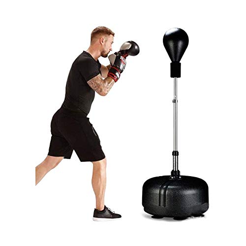 SYXX Freestyle Boxing Saco de Rack, Boxeo Tumbler Speed ​​Ball, Independiente Permanente rápido Saco de Boxeo con Ventosa, Altura Ajustable 120-150cm Reflejo de Bola Tipo Velocidad Boxeo Bolsa