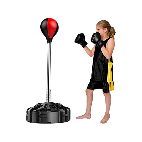 SYXX Freestyle Boxing Saco de Rack, con Patas de perforación Velocidad Bolsa, Pesada Bola de Entrenamiento del Boxeo con reflexivo Vara, Pesada Saco de Arena/Kick Boxing/Martial Eq