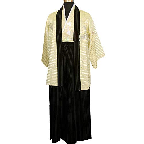 SYXYSM Trajes De Época Japones Kimono Hombre Vestido Tradicional Japonés Yukata Masculino Etapa De La Danza De Los Hombres Samurai Ropa (Color : Picture Color, Size : L)