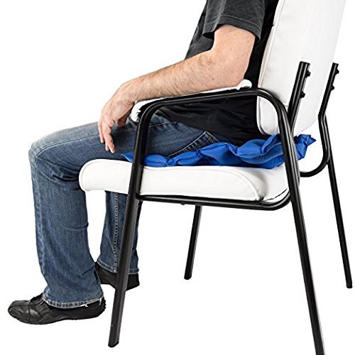 SZETOSY GOODCHANCEUK - Colchón hinchable para movilidad de 40 x 40 cm, PVC, antidolor de cama, para sentarse, silla de ruedas con bomba gratis azul