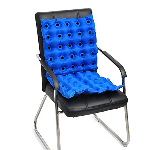 SZETOSY GOODCHANCEUK - Colchón hinchable para movilidad de 40 x 40 cm, PVC, antidolor de cama, para sentarse, silla de ruedas con bomba gratis azul