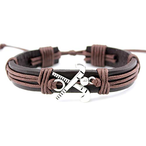 SZNES Pulsera Calistenia Pulseras De Cuero Mujer Hombre Unisex