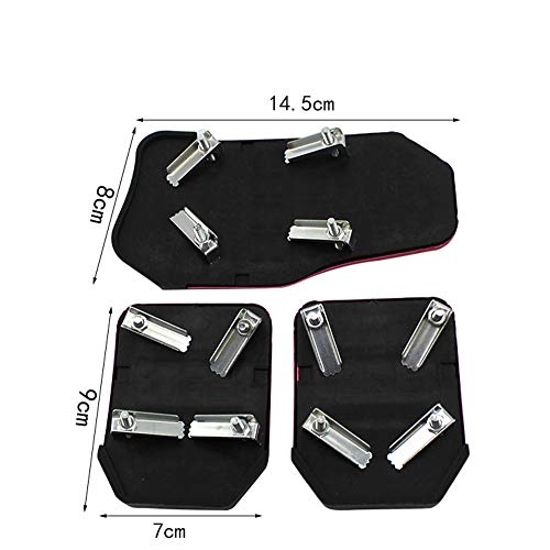 SZSS-CAR - Juego de cubrepedales para automóvil para pedales de freno, embrague y acelerador