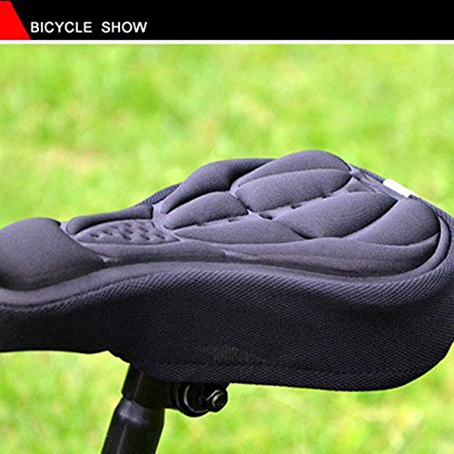 SZXCX Funda de sillín de Bicicleta Cómodo Confort 3D MTB Protección de Gel de Silicona Suave Funda de cojín Bie Cojín