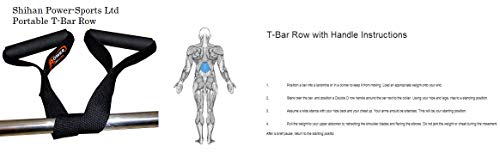 T-BAR Row (negro) portátil SHIHAN Power Gym Core Blaster Landmine Grappler T Bar Row