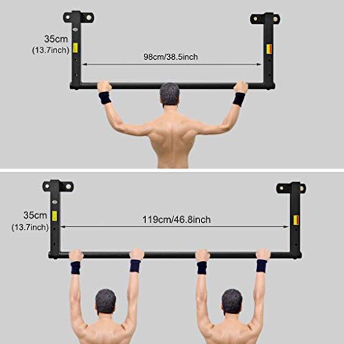 T-Day Barra dominadas Pull up Bar Palanca Tire Gimnasio Up Bar ¿por Portal Puerta Pared Interior De Ejercicio Físico Individuales Paralelas Inicio del Entrenamiento Extra Ancho Dip Bares (Size : S)