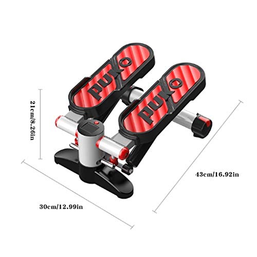 T-Day Stepper Máquinas de Step Aerobic Mini de Pasos LED, Escalera aparatos de Gimnasia, Ajustable Resistencia, con expansor, velocímetro y el Contador de Paso