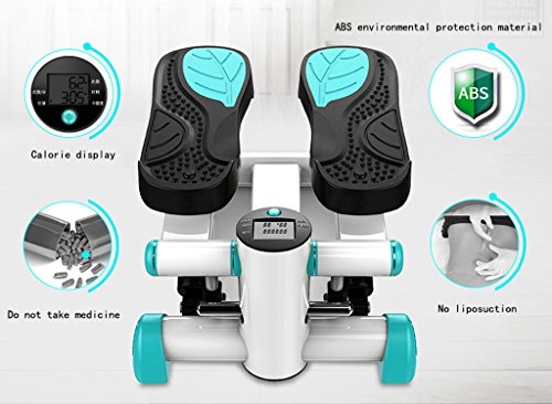 T-Day Stepper Máquinas de Step Máquina de Adelgazamiento silenciosa casera de Stepper in situ Equipo de la Aptitud del Ejercicio Mini Stepping Machine Stovepipe, 2 en 1 Dual Stepper de Ejercicio