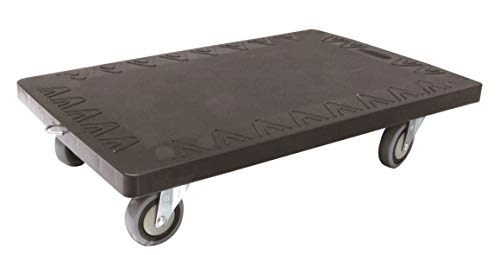 T-EQUIP - Plataforma con ruedas para transportar cargas de hasta 250 kg, 61 x 415 x 17,3 cm (negro)