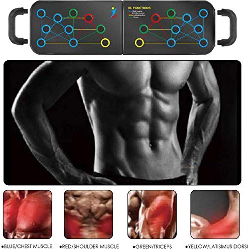 Tabla de empuje de actualización 16 en 1, soporte empuje plegable para entrenamientos de cuerpo completo, herramientas de equipo de ejercicio físico para hombres y mujeres para culturismo (Potenciar) Tabla de empuje de actualización 16 en 1, soporte empuje plegable para entrenamientos de cuerpo completo, herramientas de equipo de ejercicio físico para hombres y mujeres para culturismo (Potenciar)
