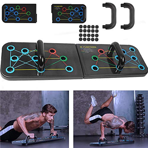 Tabla de empuje de actualización 16 en 1, soporte empuje plegable para entrenamientos de cuerpo completo, herramientas de equipo de ejercicio físico para hombres y mujeres para culturismo (Potenciar) Tabla de empuje de actualización 16 en 1, soporte empuje plegable para entrenamientos de cuerpo completo, herramientas de equipo de ejercicio físico para hombres y mujeres para culturismo (Potenciar)