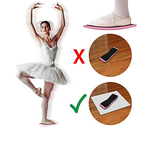 Tabla de Equilibrio, Ballet Equipo Kit, Tablero Giratorio de Ballet Turning Board Bailarines Ballet Spin Board & Banda Elástica de Estiramiento para Mejorar la pirueta, giros y Equilibrio,Rosado