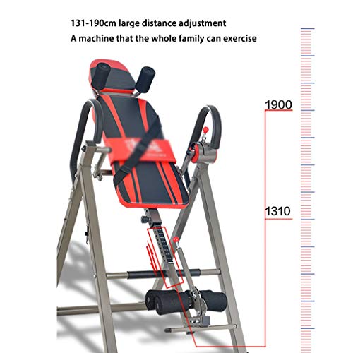 Tabla De Inversión, Mesa De Inversión con Reposacabezas Y Cinturón Protector Ajustable Alturas Ajustables 131cm-190cm para Terapia De Alivio del Dolor Carga 100KG