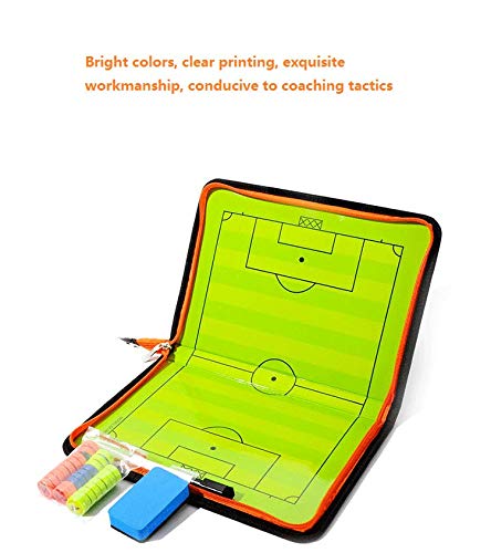 Tablero de Tácticas de Fútbol, CompraFun Coaches Tablero de Fútbol Táctico, Tablero de Entrenamiento Táctico Borrable, Tablero de Entrenamiento de Fútbol Táctico Portátil con Clip Táctil