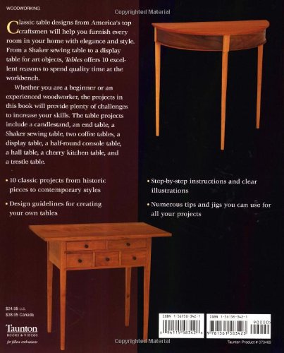 Tables: With Plans and Complete Instructions for 10 Tables: With Plans and Complete Instructions for Building 10 Classic Tables (Step-by-step Furniture S.)
