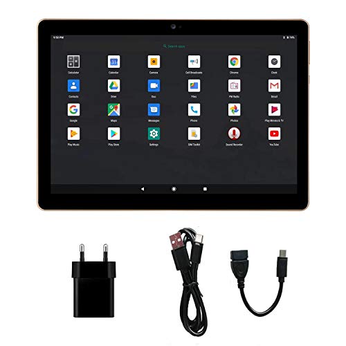 Tablet 10 Pulgadas 4G LTE WIFI BEISTA,Android 9.0 tableta,4GB RAM 64GB ROM,Quad-core,Full HD display,GPS,Bluetooth,OTG(Negro)