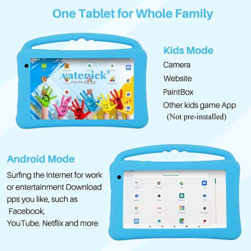 Tablet Niños 7 Pulgadas Pantalla IPS HD WiFi QuadCore Android 10.0 Pie Tablet PC para Niños - Certificación GMS 2GB + 32GB Funda Silicona Portátil Mano Regalo Cumpleaños para Niños(Azul) Tablet Niños 7 Pulgadas Pantalla IPS HD WiFi QuadCore Android 10.0 Pie Tablet PC para Niños - Certificación GMS 2GB + 32GB Funda Silicona Portátil Mano Regalo Cumpleaños para Niños(Azul)