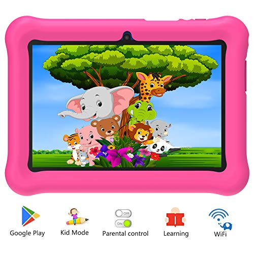 Tablet Niños con WiFi 7 Pulgadas 2GB RAM+32GB ROM Tableta Infantil Android 6.0 Juegos Educativos y Kid-Proof Funda.