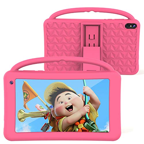 Tableta de juguete para niños, de 7 pulgadas, IPS, pantalla HD, Wi-Fi, QuadCore, Android 10.0 Pie, certificado GMS, 2 GB + 32 GB con funda de silicona portátil, regalo de cumpleaños