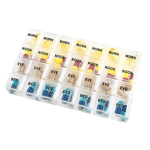 Tabtime - Cartera 7 Días Pill Wallet Con 28 Compartimientos Recordatorio Para Pastillero o Tableta, Organizador de Pastillas Semanales Tabtime - Cartera 7 Días Pill Wallet Con 28 Compartimientos Recordatorio Para Pastillero o Tableta, Organizador de Pastillas Semanales
