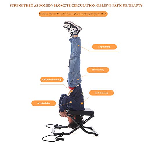 Taburete de Yoga Plegable, Silla Invertida Asistida por Yoga para Entrenamiento y Práctica de Yoga, Alivio del Estrés Y Musculación, Banco Trabajo Invertido de Tubería Acero de PU Taburete de Yoga Plegable, Silla Invertida Asistida por Yoga para Entrenamiento y Práctica de Yoga, Alivio del Estrés Y Musculación, Banco Trabajo Invertido de Tubería Acero de PU