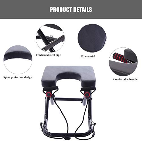 Taburete de Yoga Plegable, Silla Invertida Asistida por Yoga para Entrenamiento y Práctica de Yoga, Alivio del Estrés Y Musculación, Banco Trabajo Invertido de Tubería Acero de PU Taburete de Yoga Plegable, Silla Invertida Asistida por Yoga para Entrenamiento y Práctica de Yoga, Alivio del Estrés Y Musculación, Banco Trabajo Invertido de Tubería Acero de PU
