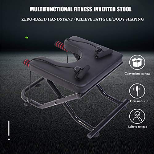 Taburete de Yoga Plegable, Silla Invertida Asistida por Yoga para Entrenamiento y Práctica de Yoga, Alivio del Estrés Y Musculación, Banco Trabajo Invertido de Tubería Acero de PU Taburete de Yoga Plegable, Silla Invertida Asistida por Yoga para Entrenamiento y Práctica de Yoga, Alivio del Estrés Y Musculación, Banco Trabajo Invertido de Tubería Acero de PU