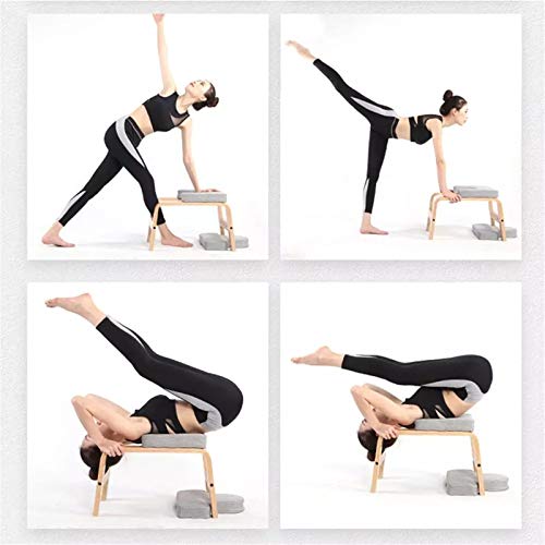 Taburete Invertido De Yoga Abedul invertido banco de yoga gimnasio gimnasio equipo de fitness Inicio interior invertido banco banco invertido silla aptitud deportes accesorios Se Puede Utilizar Para E