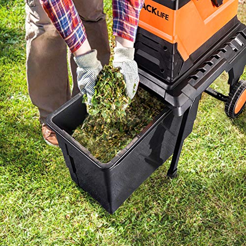 TACKLIFE Biotrituradora de Jardín, Potencia 2800 W, Capacidad de Corte Máxima de 45 mm, 55L Caja de Recolección, Motor Silencioso de Inducción, Versión Mejorada - PWS01A TACKLIFE Biotrituradora de Jardín, Potencia 2800 W, Capacidad de Corte Máxima de 45 mm, 55L Caja de Recolección, Motor Silencioso de Inducción, Versión Mejorada - PWS01A