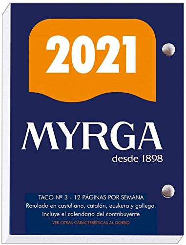 Taco calendario myrga sobremesa Nº 3 2021 Taco calendario myrga sobremesa Nº 3 2021