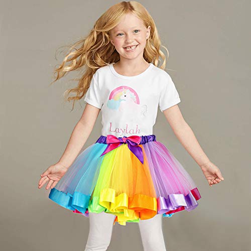 Tacobear 2piezas Falda Tutu para Niñas Dancewear Arco Iris Falda de Tul Danza Falda Girls Rainbow Layered Tutu Skirt Tacobear 2piezas Falda Tutu para Niñas Dancewear Arco Iris Falda de Tul Danza Falda Girls Rainbow Layered Tutu Skirt
