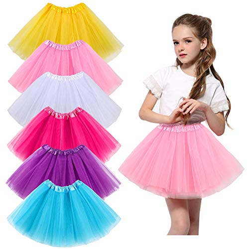 Tacobear 6Piezas Tutu Niña Rojo Rosa Negro Blanco Amarillo Falda Tutu Tutu Ballet Niña para Danza Rendimiento Fiesta (Color C) Tacobear 6Piezas Tutu Niña Rojo Rosa Negro Blanco Amarillo Falda Tutu Tutu Ballet Niña para Danza Rendimiento Fiesta (Color C)