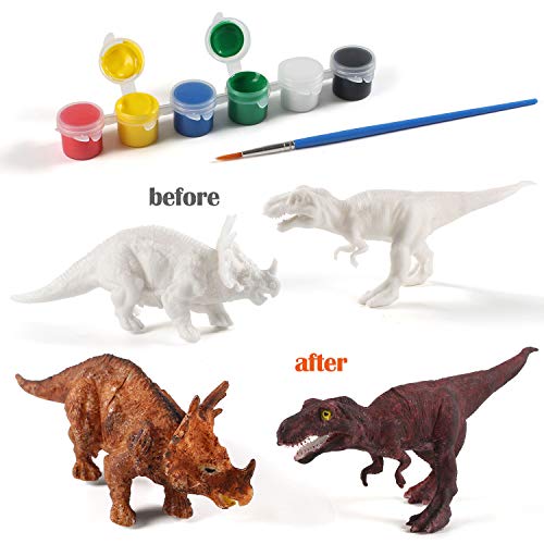 Tacobear Dinosaurio Pintar Juegos para Niños Dinosaurio Figuras para Pintar Manualidades Pintar Creativo DIY Dinosaurio Navidad Regalos Manualidades para Niños