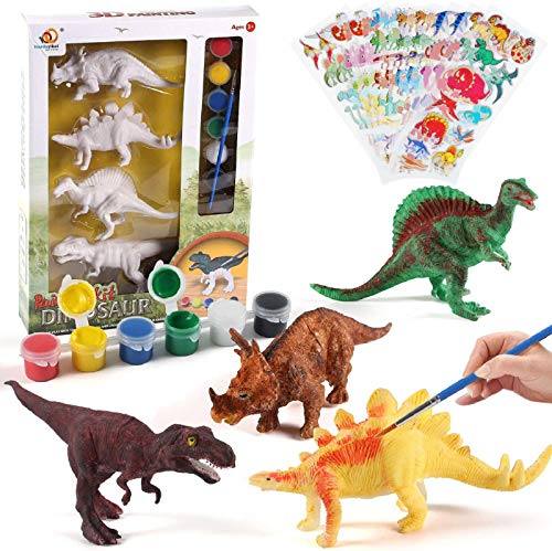 Tacobear Dinosaurio Pintar Juegos para Niños Dinosaurio Figuras para Pintar Manualidades Pintar Creativo DIY Dinosaurio Navidad Regalos Manualidades para Niños