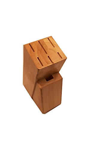 Tacoma sin Cuchillos, Taco para 6 Cuchillos y Tijeras, Soporte Madera para Cuchillos, 27 Cm de Alto, Madera Maciza Tacoma sin Cuchillos, Taco para 6 Cuchillos y Tijeras, Soporte Madera para Cuchillos, 27 Cm de Alto, Madera Maciza