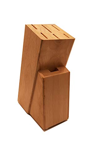 Tacoma sin Cuchillos, Taco para 6 Cuchillos y Tijeras, Soporte Madera para Cuchillos, 27 Cm de Alto, Madera Maciza Tacoma sin Cuchillos, Taco para 6 Cuchillos y Tijeras, Soporte Madera para Cuchillos, 27 Cm de Alto, Madera Maciza
