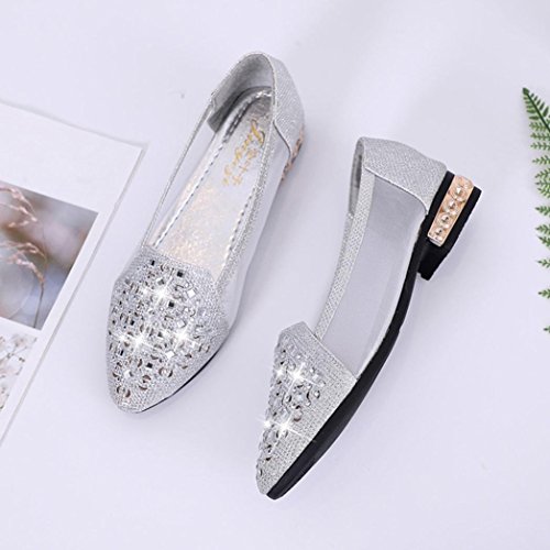 Tacón alto plataforma, Covermason Ballet de mujer con tacón bajo, punta de metal, zapatos planos, huecos, zapatos Tacón alto plataforma, Covermason Ballet de mujer con tacón bajo, punta de metal, zapatos planos, huecos, zapatos