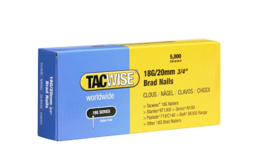 Tacwise 0395 Clavos brad 18 g/13 mm, 20 mm, Set de 5000 Piezas