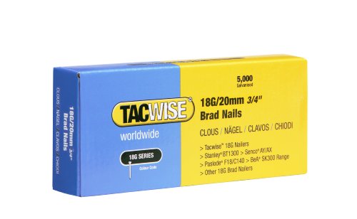 Tacwise 0395 Clavos brad 18 g/13 mm, 20 mm, Set de 5000 Piezas Tacwise 0395 Clavos brad 18 g/13 mm, 20 mm, Set de 5000 Piezas