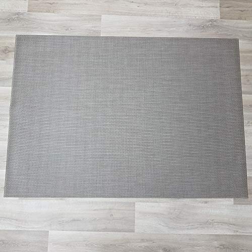 Tadi & Imperio1979 Alfombra de Salón Vinílica Trenzada Color Beige Jaspeado Natural Terminación Cosido Fino y Tamaño de 170x240 (TWIST-0918)