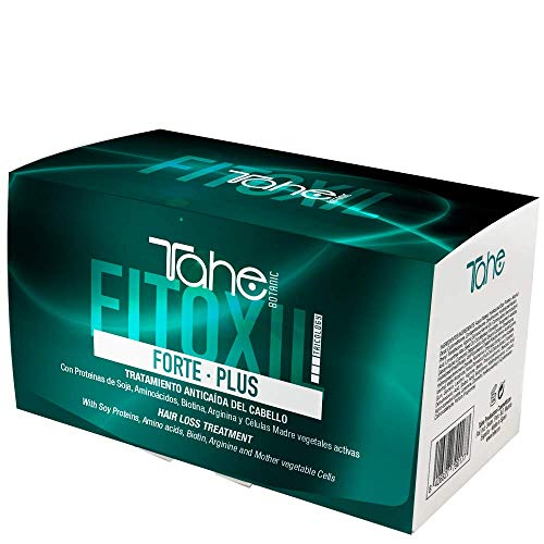 Tahe Fitoxil Forte Plus Tratamiento Anticaída del Cabello para Cabellos Castigados con Proteínas de Soja, Aminoácidos, Biotina, Arginina y Células Madre Vegetales Activas, 6 x 10 ml