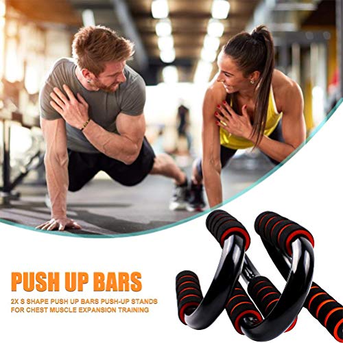 TAIPPAN Fitness Push Up Bar, Tipo S Soportes de Flexiones, Gimnasio en casa Ejercicio Rutina de Formación Push up Stand, Equipo de Entrenamiento Muscular del Pecho y el Brazo TAIPPAN Fitness Push Up Bar, Tipo S Soportes de Flexiones, Gimnasio en casa Ejercicio Rutina de Formación Push up Stand, Equipo de Entrenamiento Muscular del Pecho y el Brazo