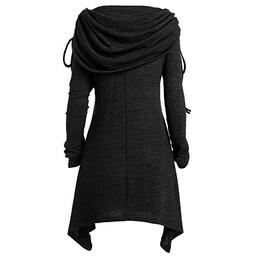 Talla Extra Sudadera Sin Capucha Mujer Largo Blusas Camiseta de Manga Larga Cuello Redondo Suelto Túnica Casual Basic Pull-Over Tops Color Sólido Túnica de Cuello Plegable riou Talla Extra Sudadera Sin Capucha Mujer Largo Blusas Camiseta de Manga Larga Cuello Redondo Suelto Túnica Casual Basic Pull-Over Tops Color Sólido Túnica de Cuello Plegable riou